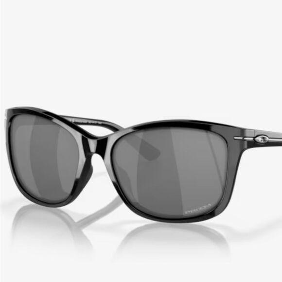 Oakley Drop In Sunglasses- Black Iridium Lenses/Polished Black Frame
